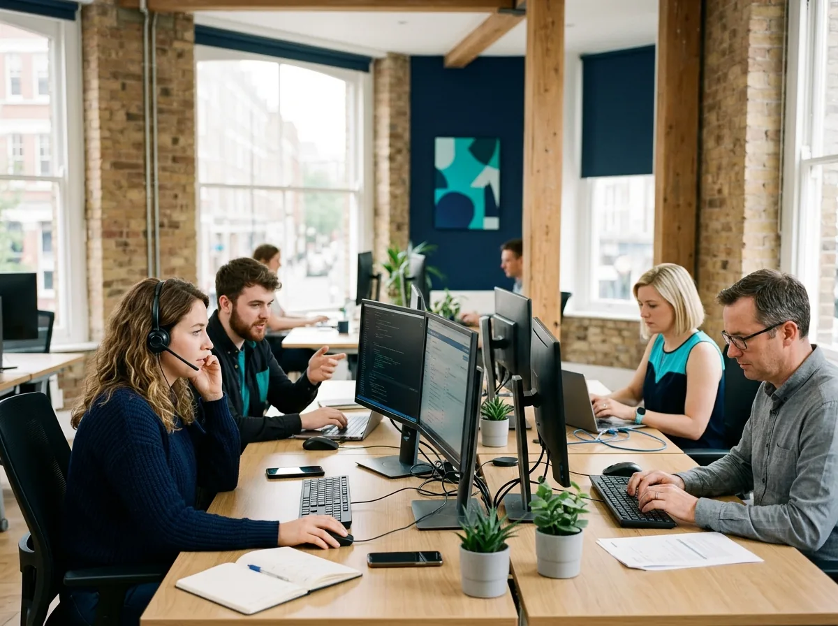 Incident management op de servicedesk: medewerkers met headset die incidenttickets behandelen