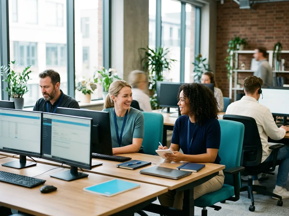 Service desk agents working in the new ITSM tool after a successful migration