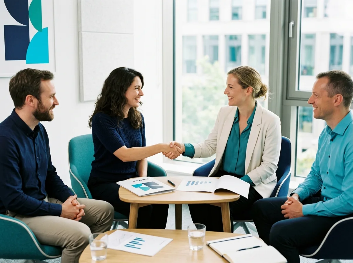 An ITSM consultant and an IT team agreeing on the ITSM tool selection shortlist