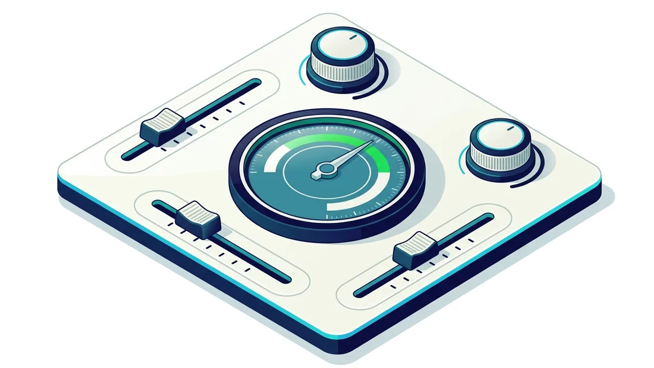 Dials and gauges representing service desk performance levers