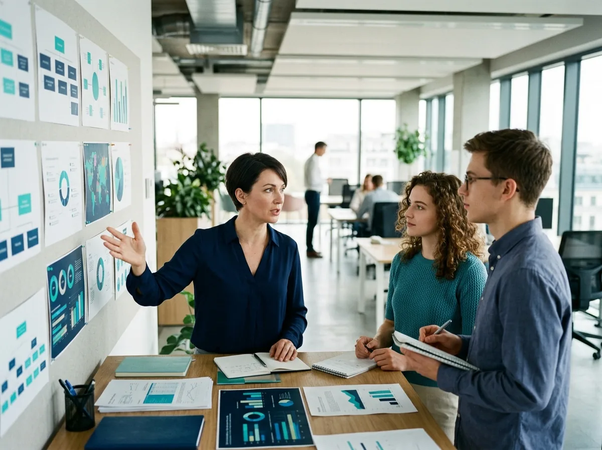 Servicedesk optimaliseren: een consultant die met de servicedeskmanager de prestatiedashboards bespreekt