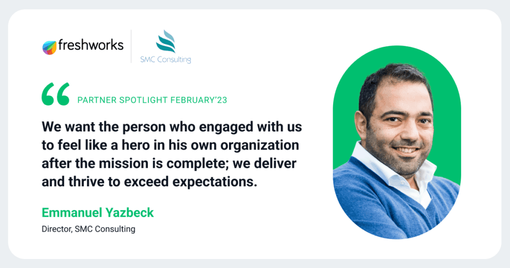 SMC Consulting Freshworks Partner Spotlight Award februari 2023