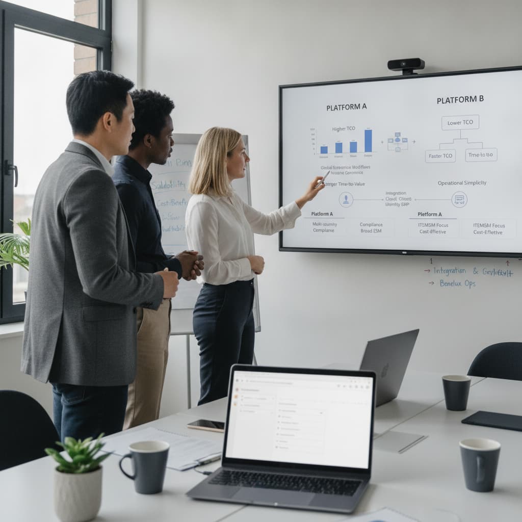 ServiceNow vs HaloITSM comparison for Benelux ITSM cost, governance and time to value