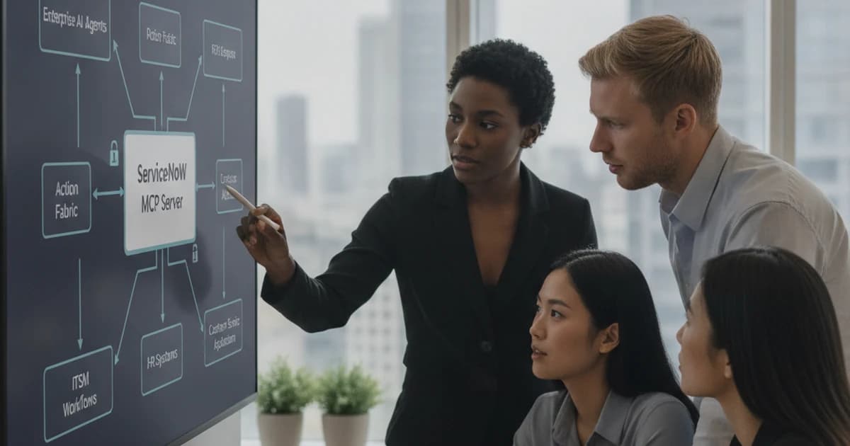 ServiceNow MCP server and Action Fabric explained to an ITSM team in a workshop