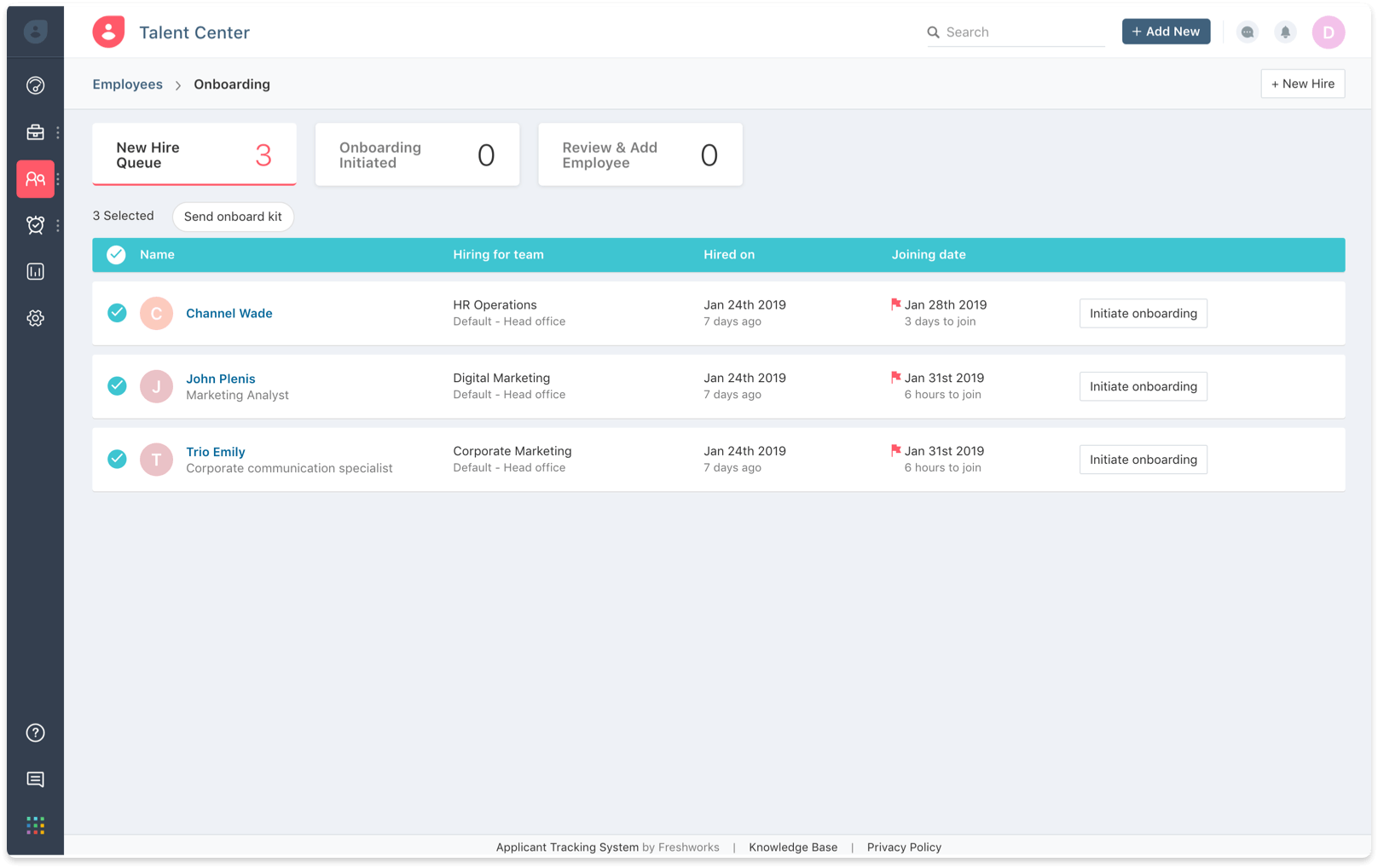 Manage Onboarding