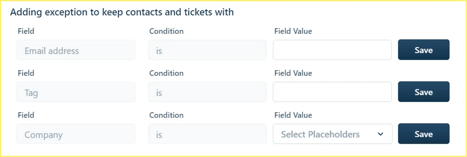 Ticket Status Condition