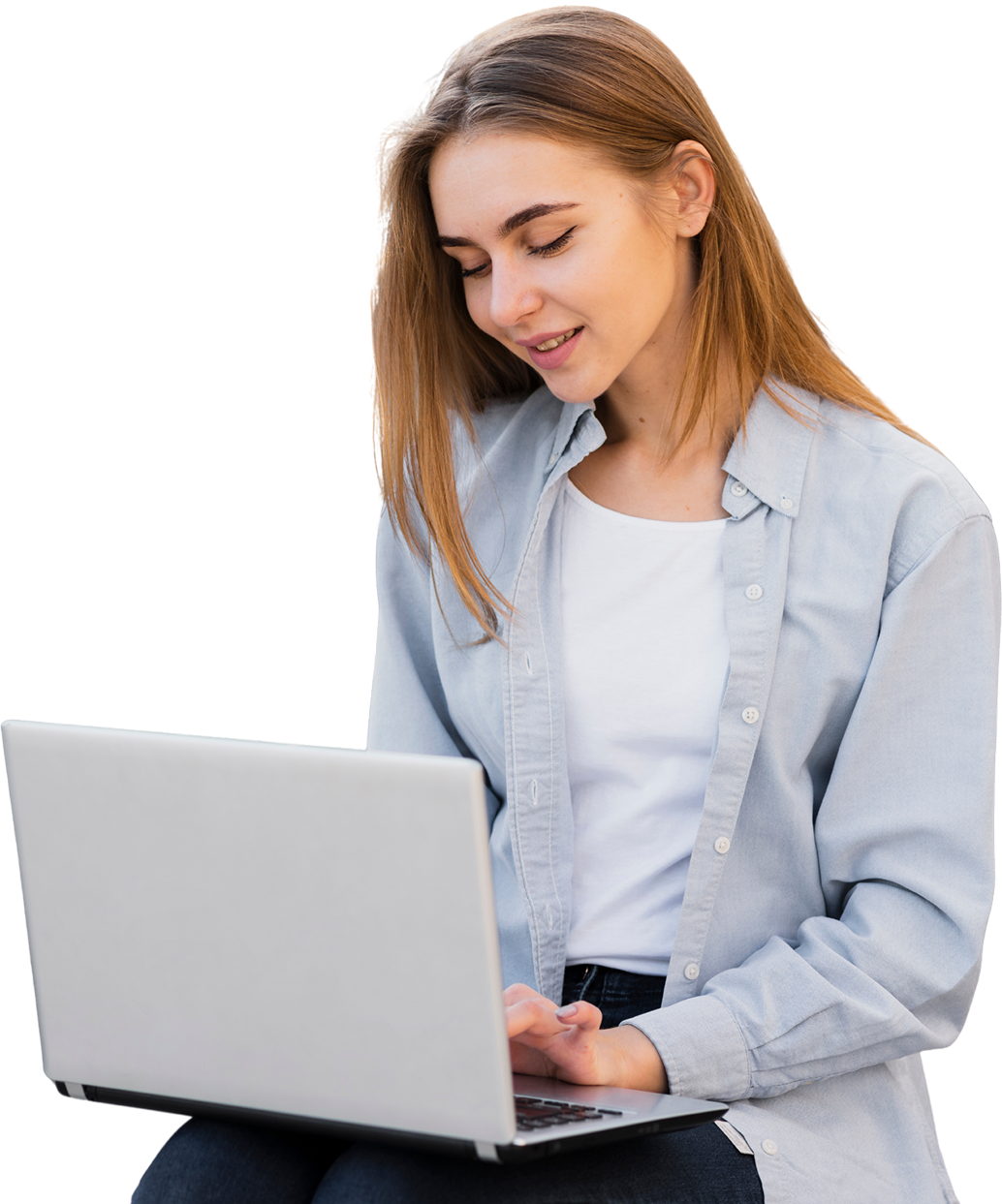 Professional using a laptop, representing ServiceNow ITSM enterprise cloud platform