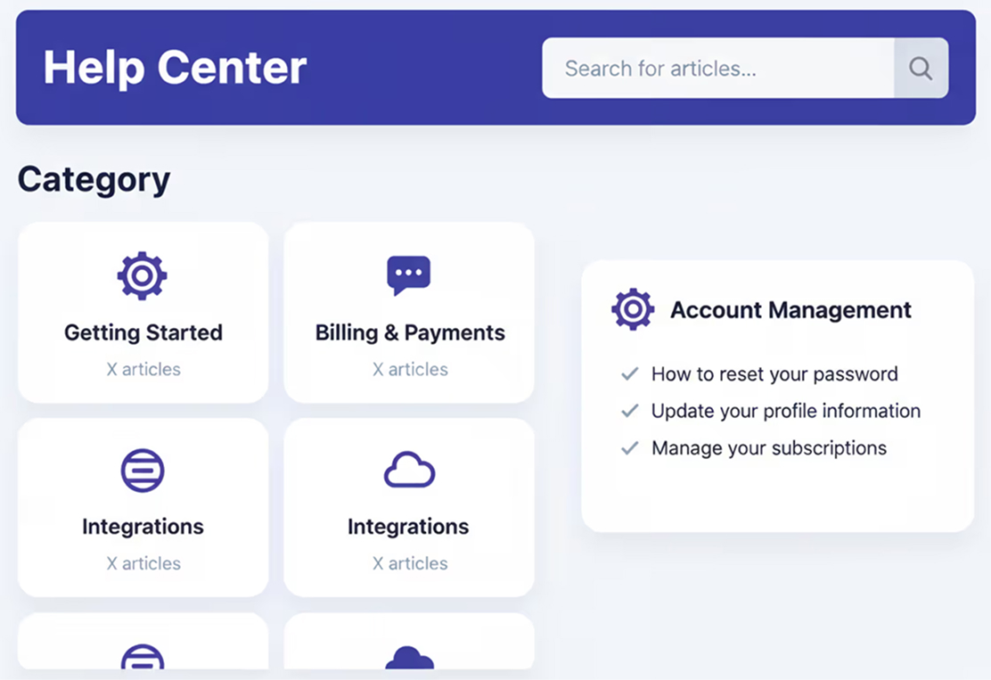 Help center interface showing AI voice agent for IT support handling repetitive requests
